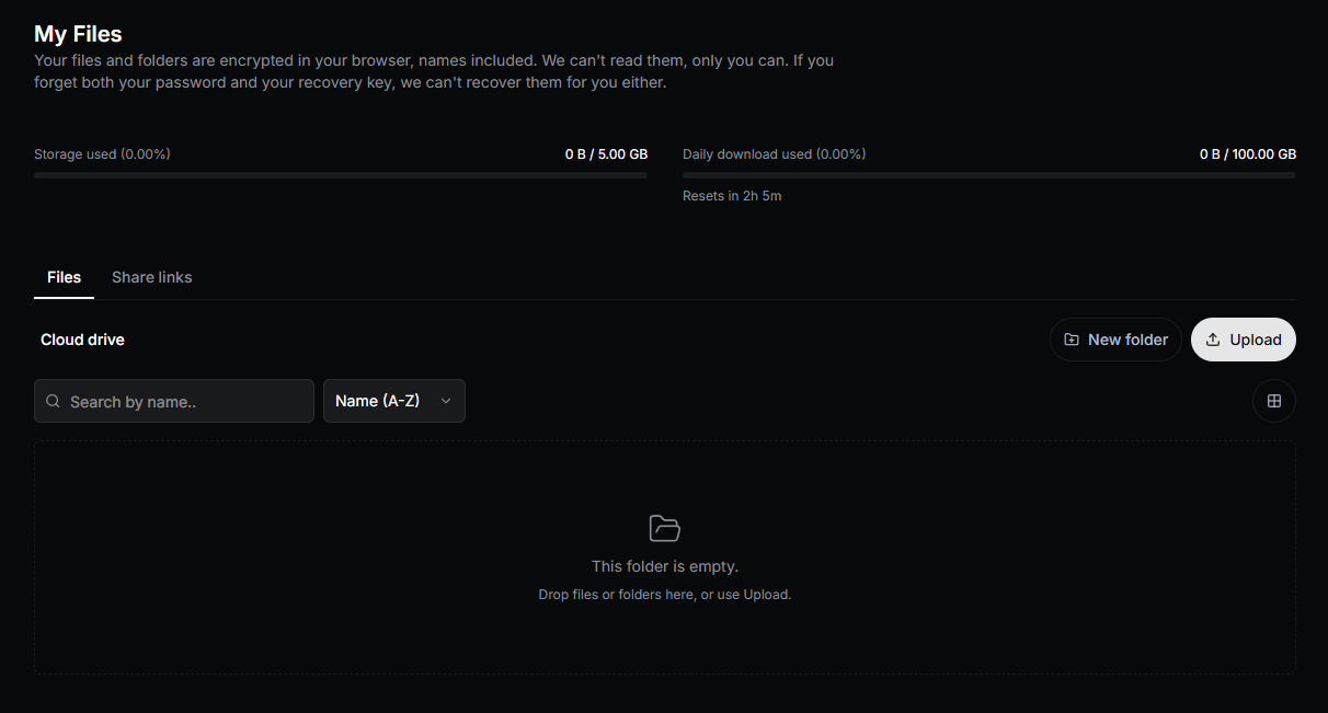 Overview of your files